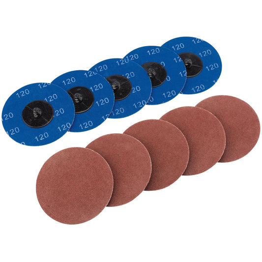 Draper 75617 Aluminium Oxide Sanding Discs 75mm 120 Grit Pack of 10 Draper