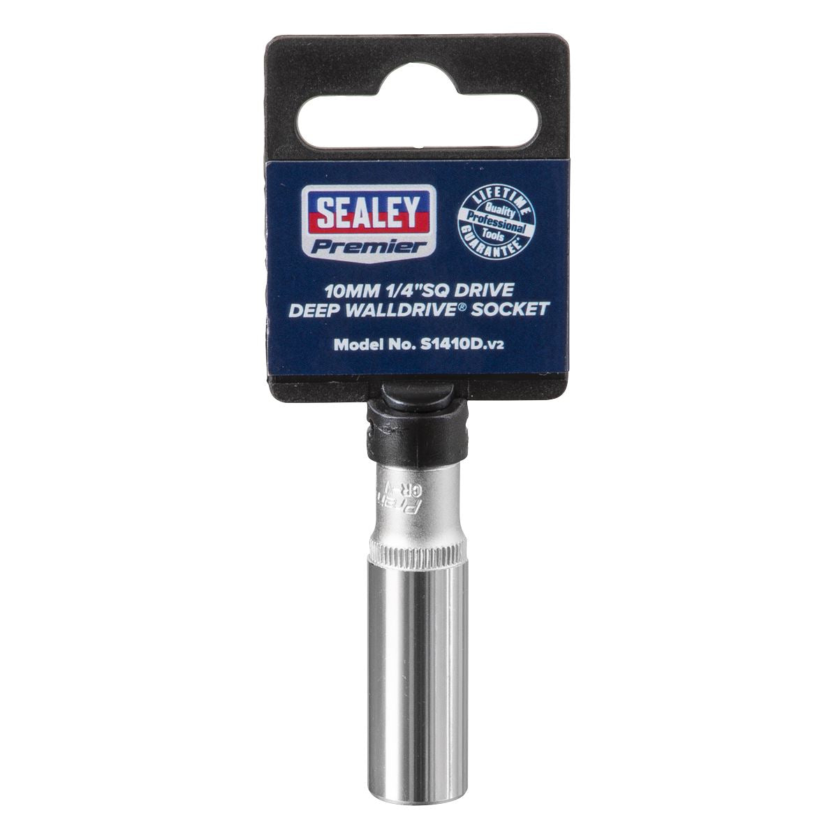 Sealey S1410D WallDrive® Socket 10mm Deep 1/4"Sq Drive Sealey