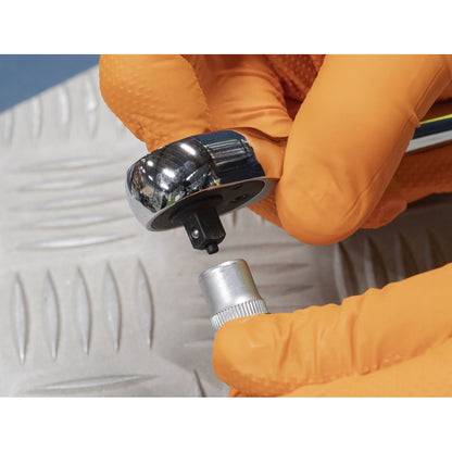 Siegen S01256 Ratchet Wrench 1/4"Sq Drive Extra-Long Flip Reverse Sealey