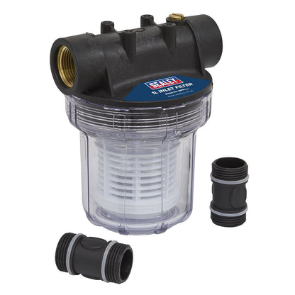 Sealey WPF1 Inlet Filter for Surface Mounting Pumps 1L Sealey