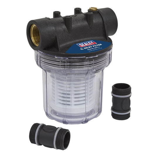 Sealey WPF1 Inlet Filter for Surface Mounting Pumps 1L Sealey