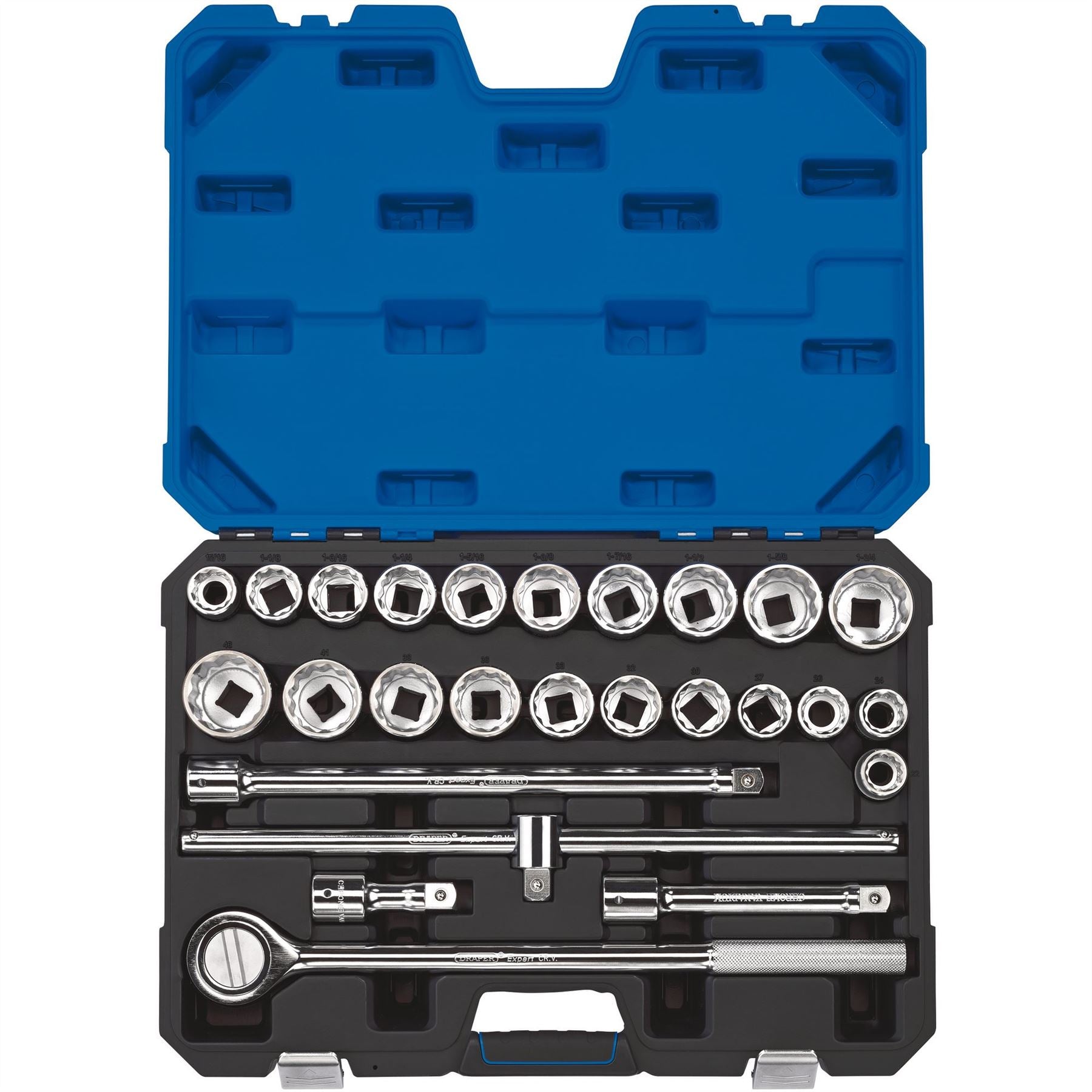 Draper 16484 Combined MM/AF Socket Set 3/4" Sq. Dr. 26 Piece Draper