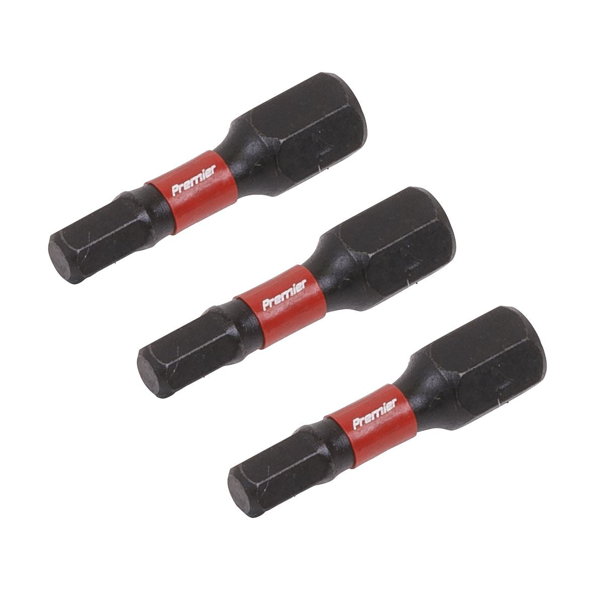 Sealey AK8212 Hex 4mm Impact Power Tool Bits 25mm - 3pc Sealey