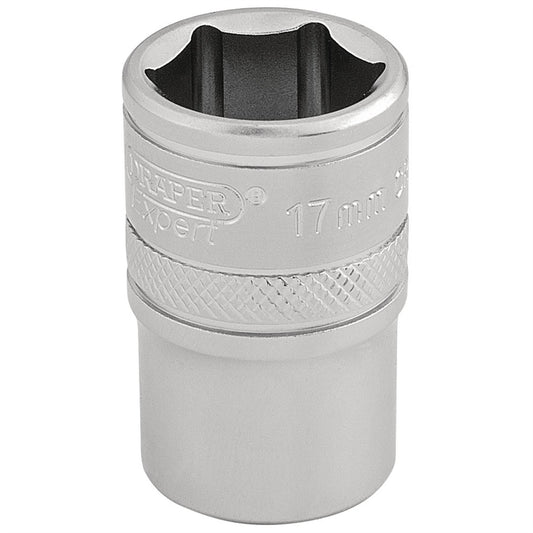 Draper 16607 6 Point Metric Socket 1/2" Sq. Dr. 17mm Draper