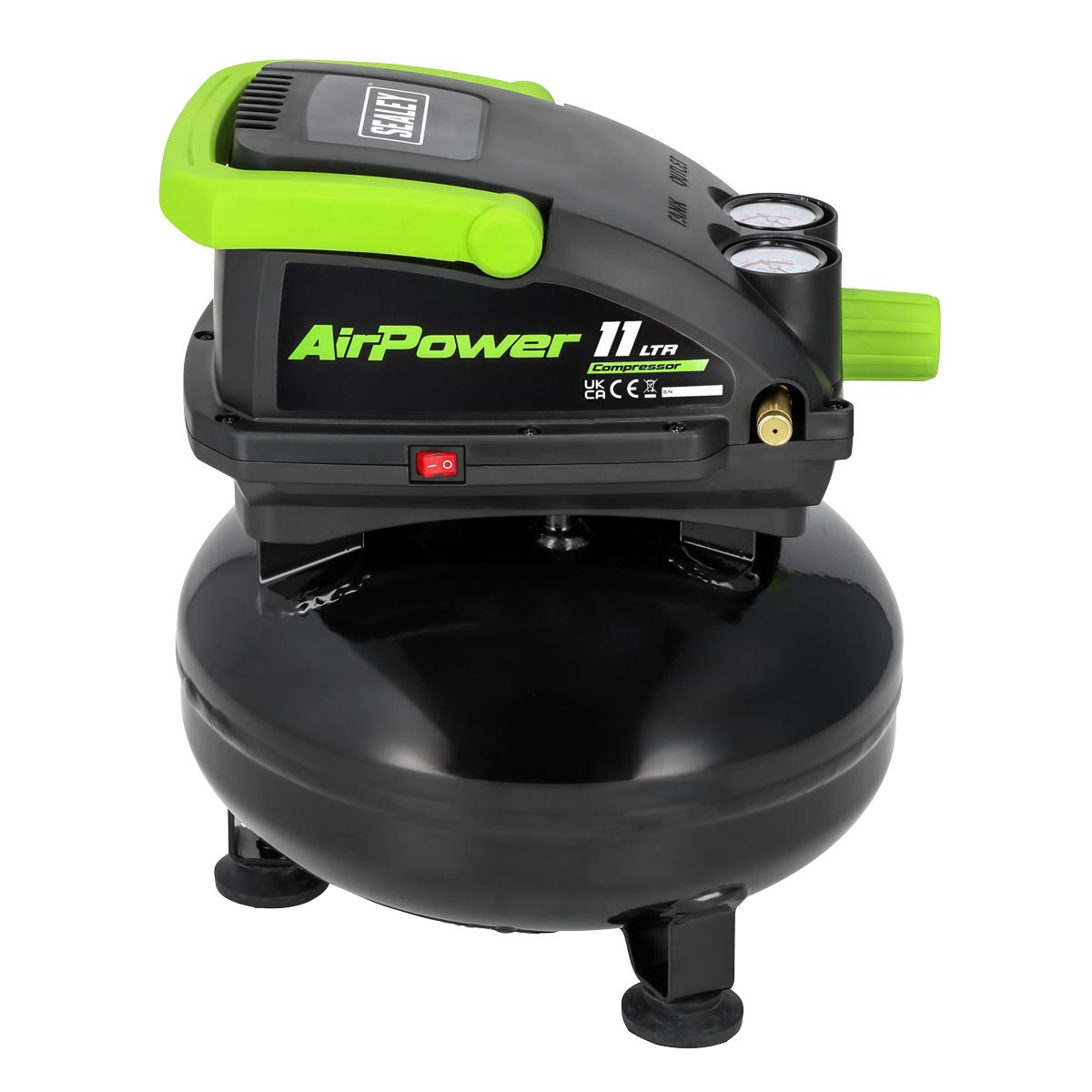 Sealey SAC1100 11L Oil Free Direct Drive Air Compressor 0.5hp 230v Sealey