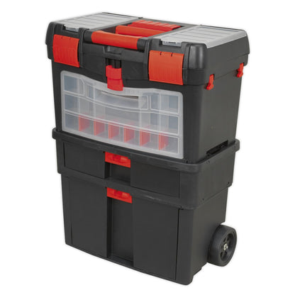 Sealey AP850 Mobile Toolbox with Tote Tray & Removable Assortment Box Sealey