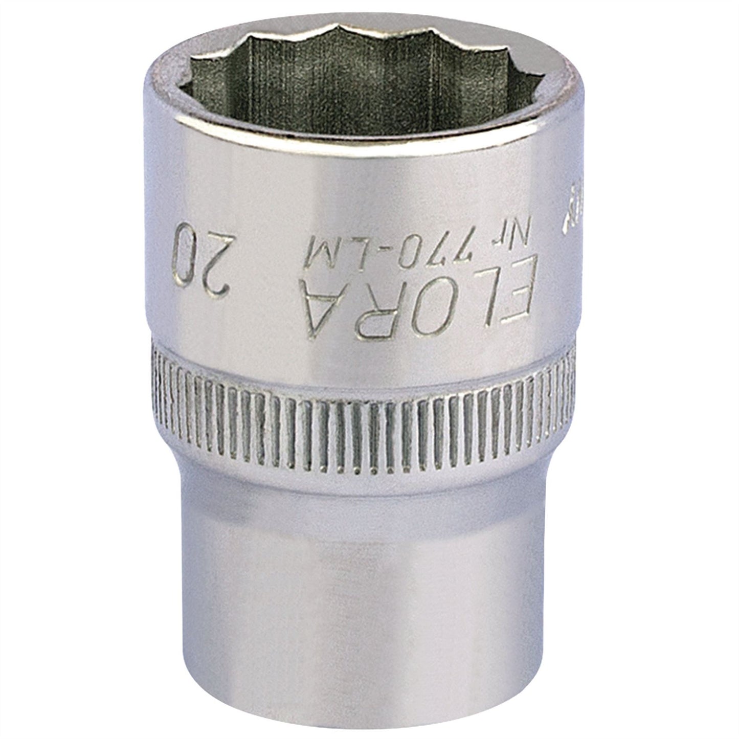 Elora 24658 Bi-Hexagon Socket 1/2" Sq. Dr. 20mm Elora