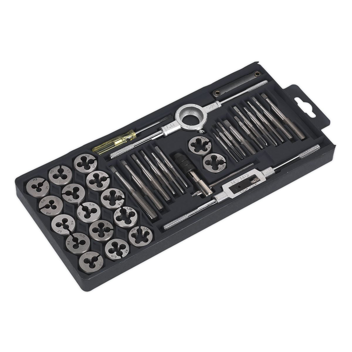 Sealey AK301 Tap & Die Set 40pc Split Dies - Metric Sealey