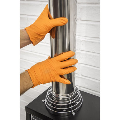 Sealey SSP56XL Orange Diamond Grip Extra-Thick Nitrile Powder-Free Gloves X-Large - Pack of 50 Sealey