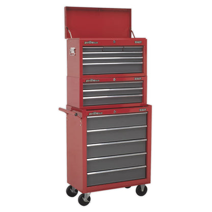 Sealey AP22505BB Rollcab 5 Drawer with Ball-Bearing Slides - Red/Grey Sealey