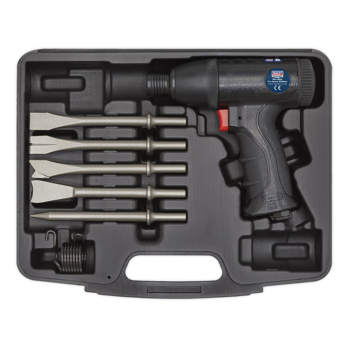 Sealey SA613 Air Hammer Kit Composite Premier - Medium Stroke Sealey