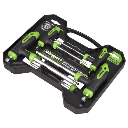 Siegen S01069 T-Handle Ball-End Hex Key Set 8pc Siegen