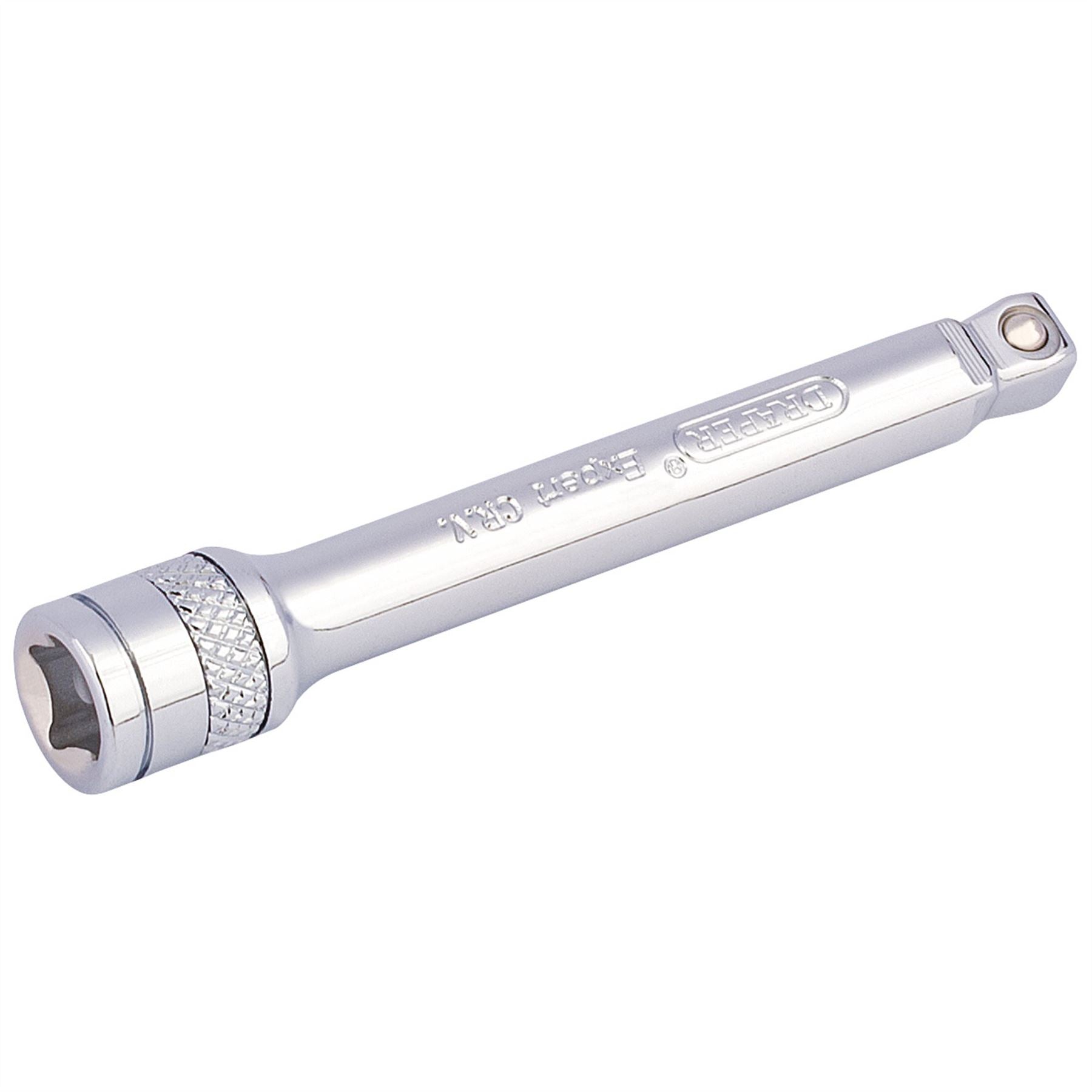 Draper 16717 Expert Wobble Extension Bar 1/4" Sq. Dr. 75mm Polished Chrome Draper