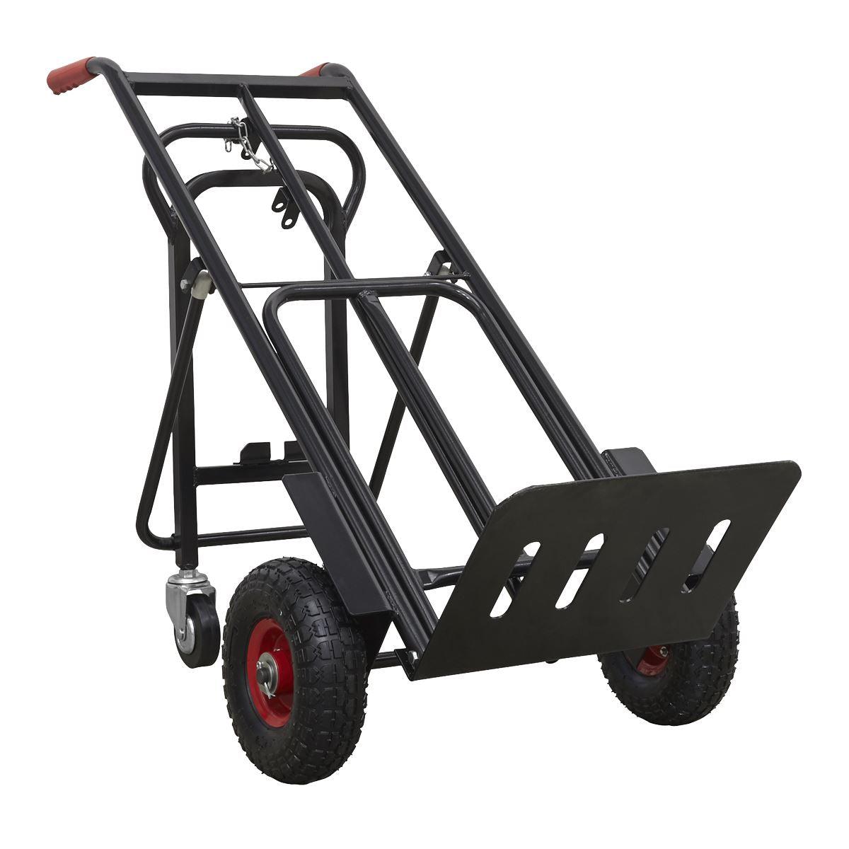 Sealey CST989HD Heavy-Duty 3-in-1 Sack Truck with PU Tyres 300kg Capacity Sealey