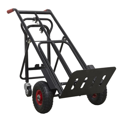 Sealey CST989HD Heavy-Duty 3-in-1 Sack Truck with PU Tyres 300kg Capacity Sealey