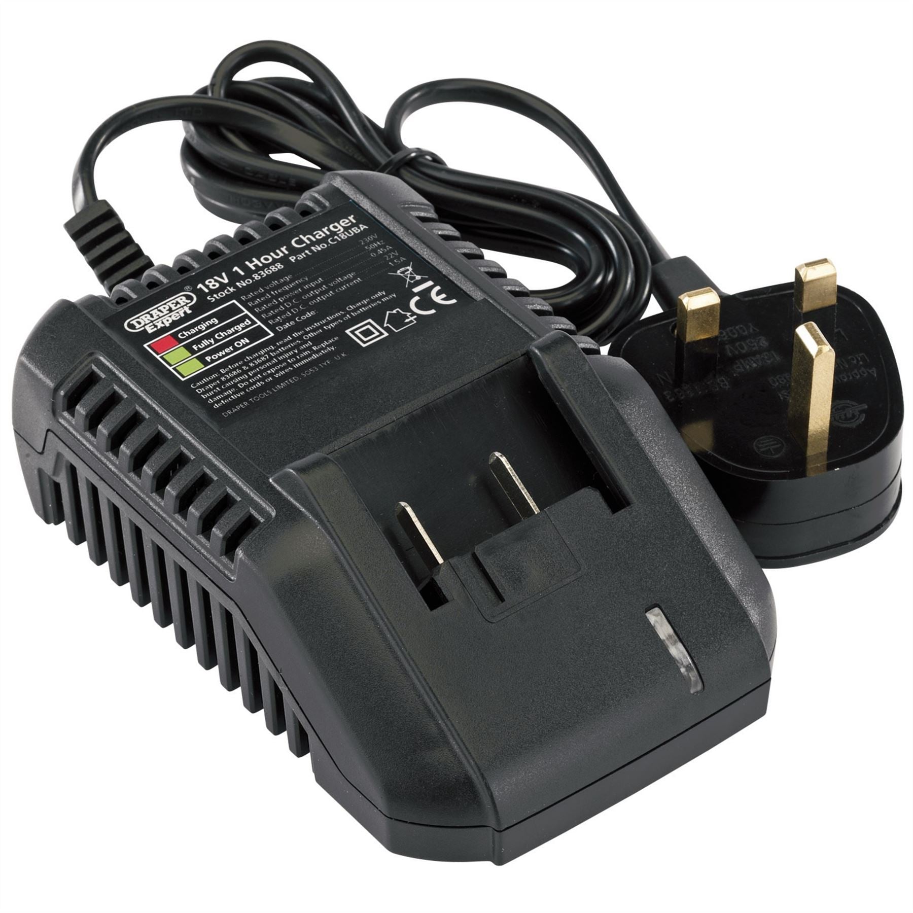 Draper 83688 18V Universal Battery Charger for Li-ion and Ni-Cd Battery Packs Draper
