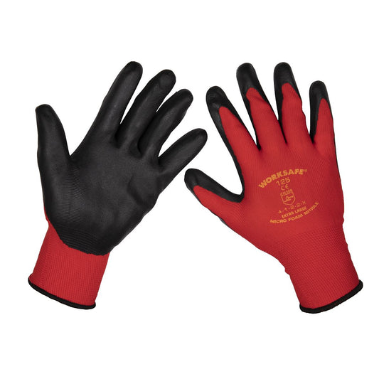 Sealey 9125XL/12 Flexi Grip Nitrile Palm Gloves (X-Large) - Pack of 12 Pairs Sealey