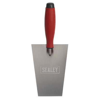 Sealey T1203 Stainless Steel Masonry Trowel - Rubber Handle - 160mm Sealey