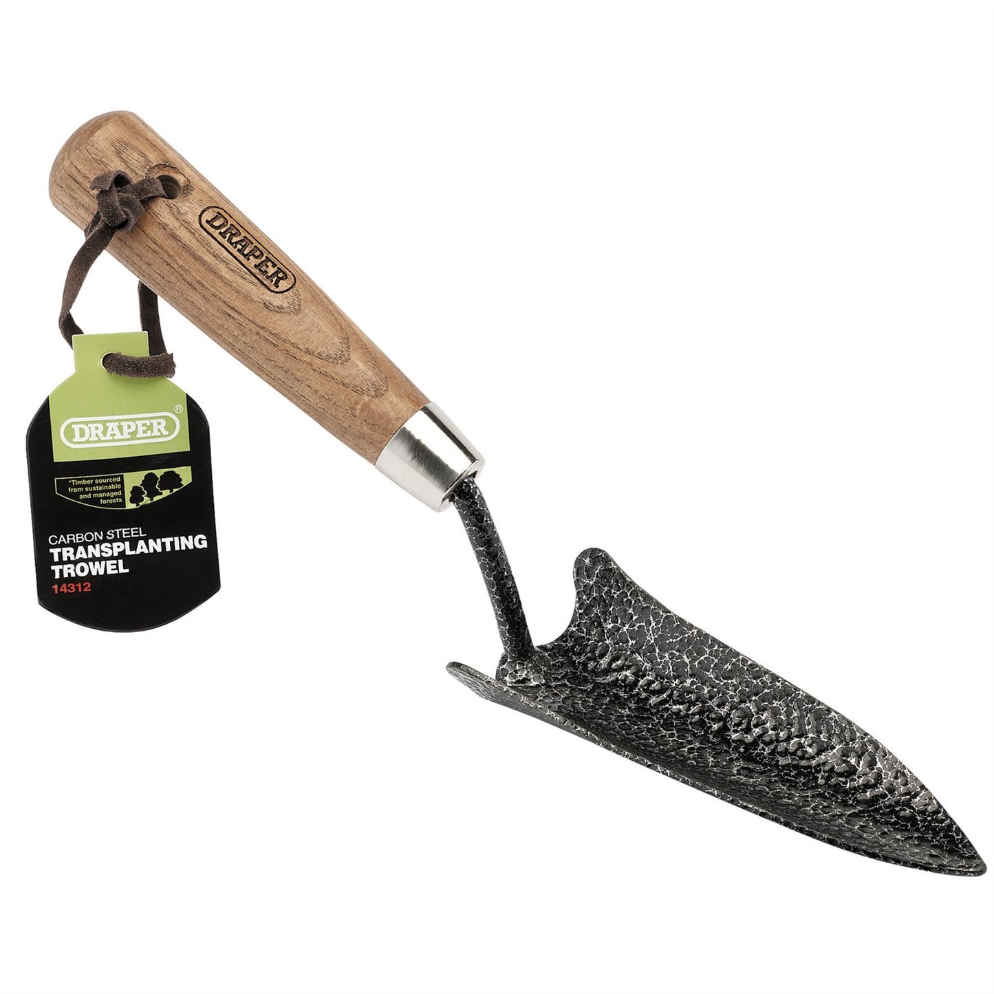 Draper 14312 Carbon Steel Heavy Duty Transplanting Trowel with Ash Handle Draper