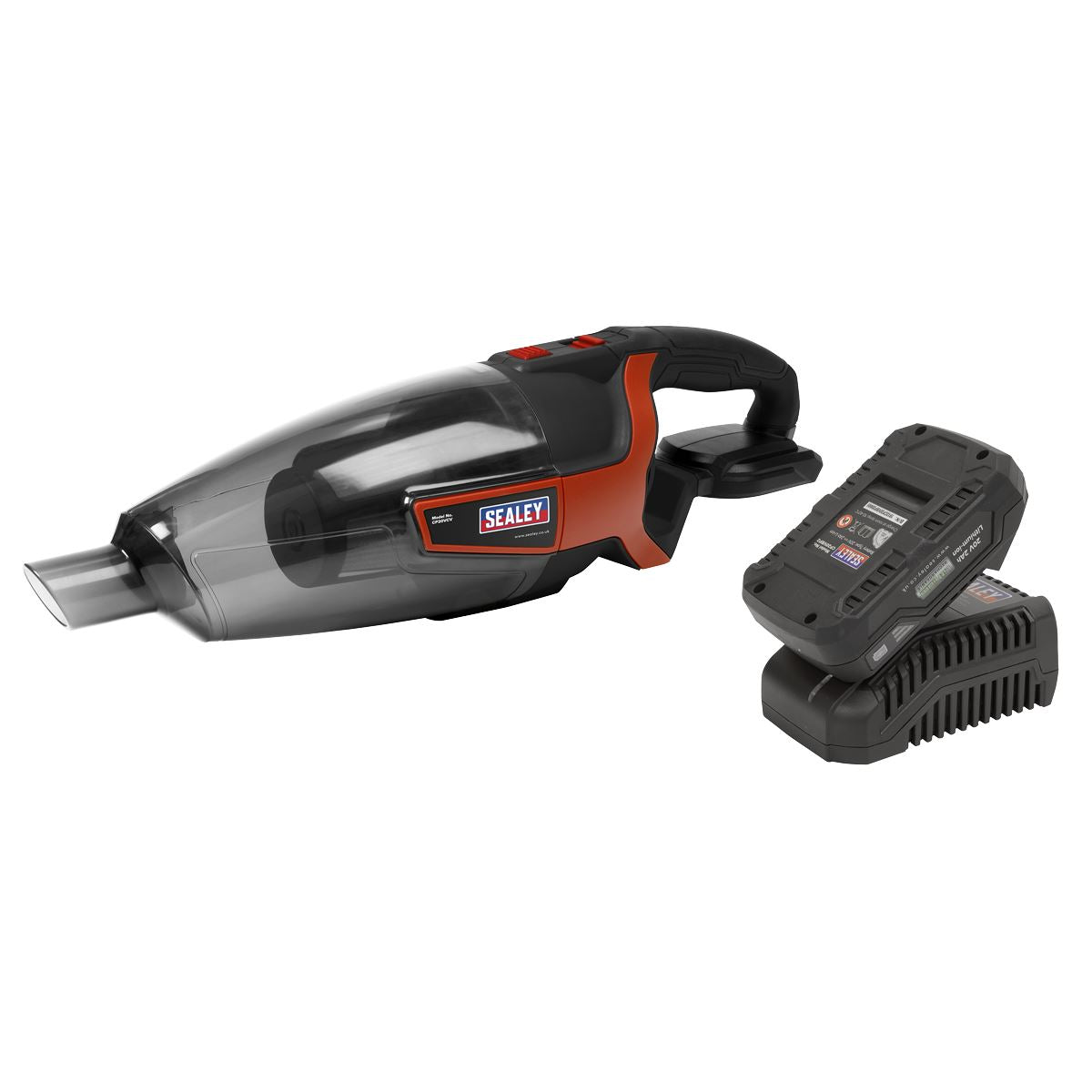 Sealey CP20VCVKIT1 Cordless Handheld Vacuum Cleaner Kit 650ml 20V 2Ah SV20 Series Sealey