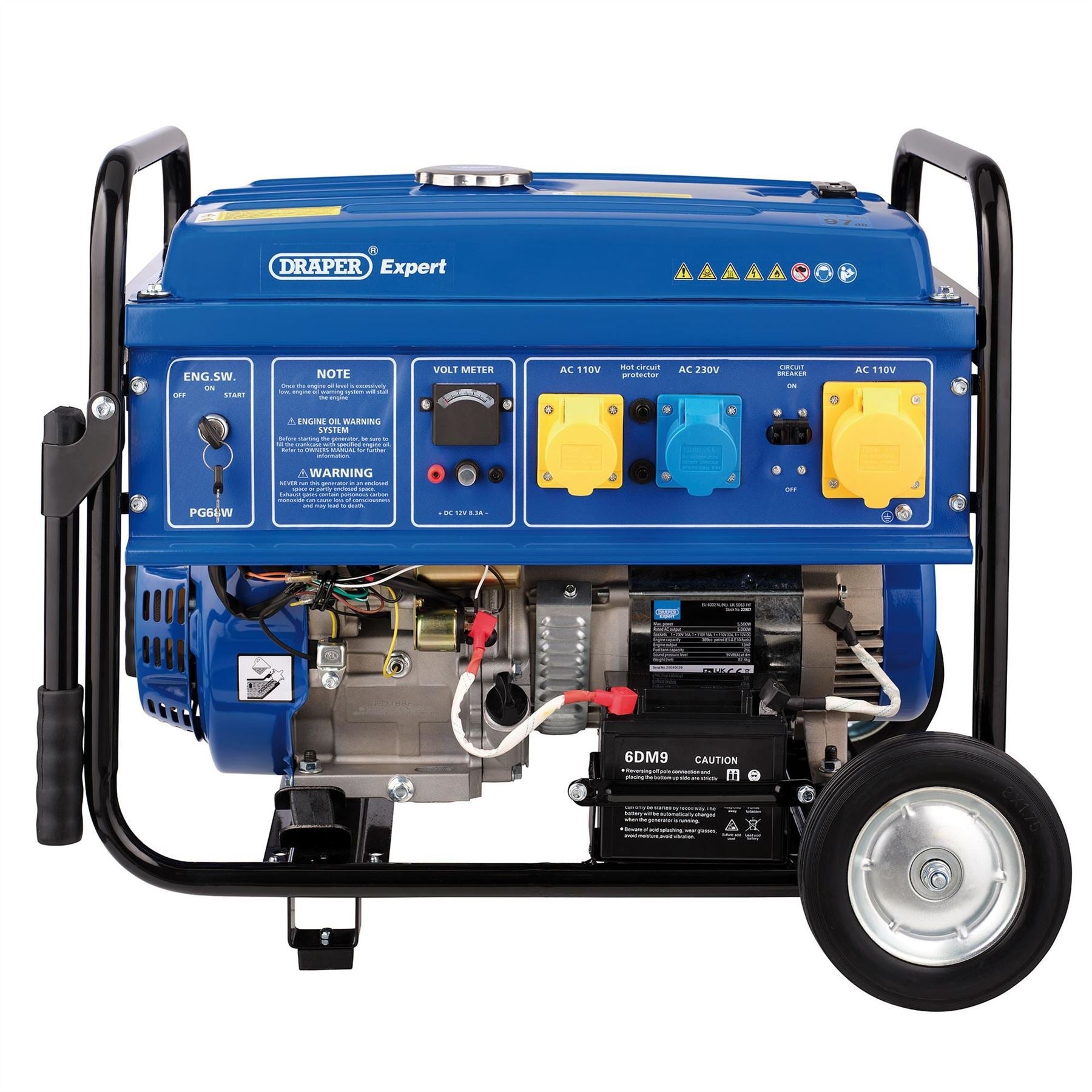 Draper 23984 Expert Petrol Generator with Wheels 4000W <br><br><br><br> Draper
