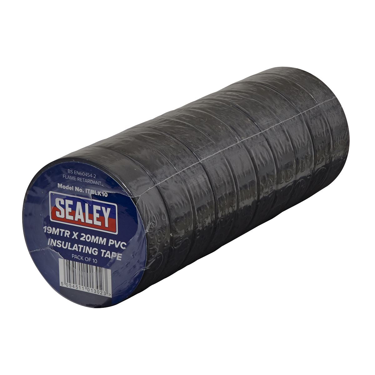 Sealey ITBLK10 PVC Insulating Tape 19mm x 20m Black Pack of 10 Sealey