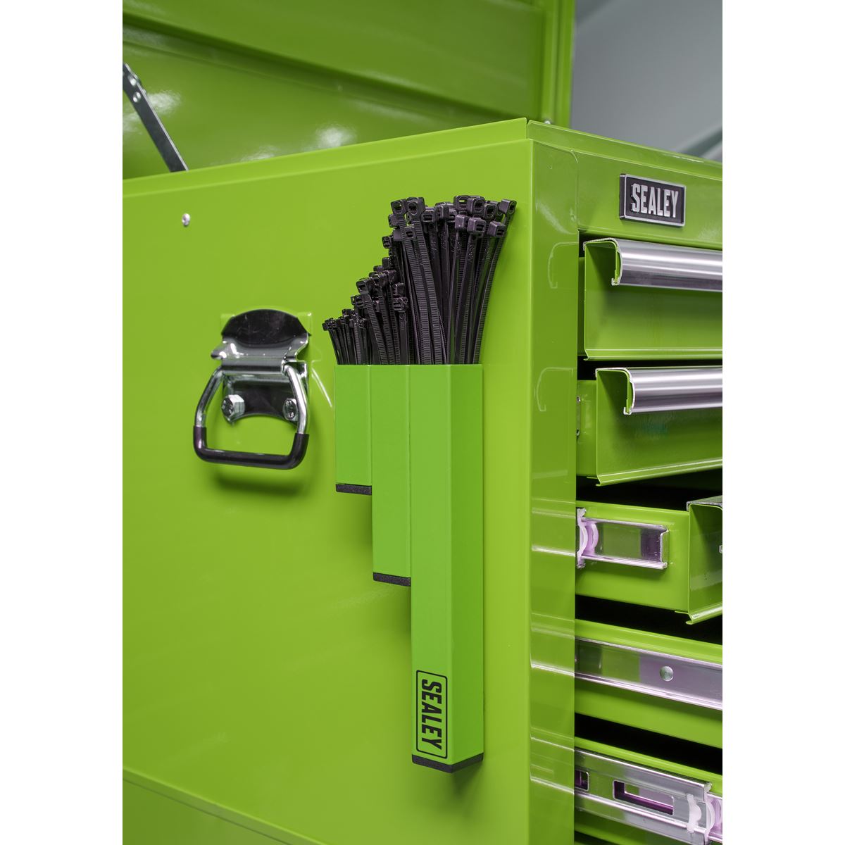 Sealey APCTHHV Magnetic Cable Tie Holder - Hi-Vis Green Sealey