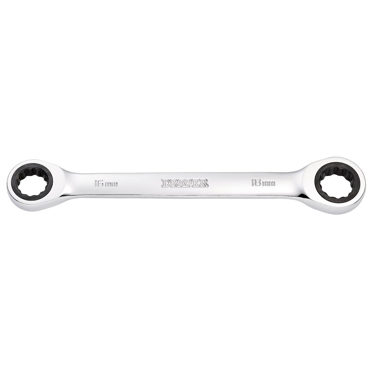 Draper 27739 HI-TORQ® Metric Double Ratchet Ring Spanner 16 x 18mm Draper