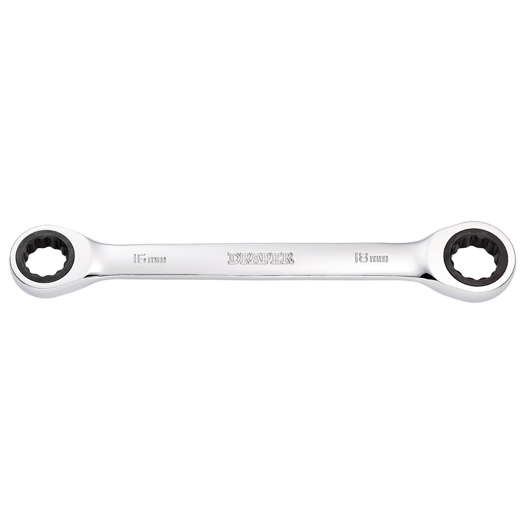 Draper 27739 HI-TORQ® Metric Double Ratchet Ring Spanner 16 x 18mm Draper
