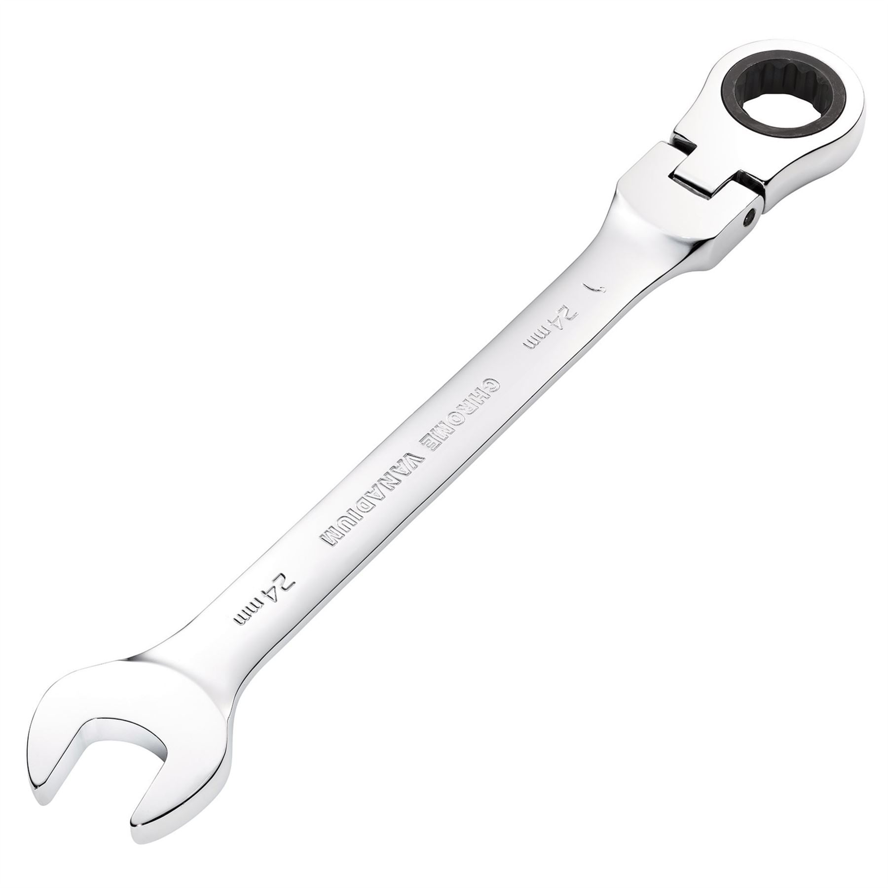 Draper 52025 HI-TORQ® Metric Flexible Head Ratcheting Combination Spanner 24mm Draper