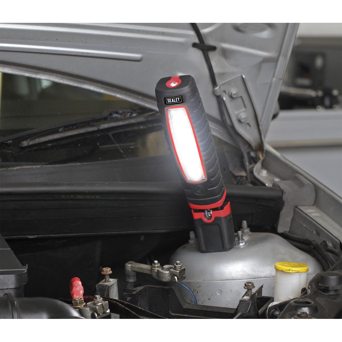 Sealey LED360 Rechargeable 360° Inspection Light 8W & 3W SMD LED Black Lithium-ion Sealey