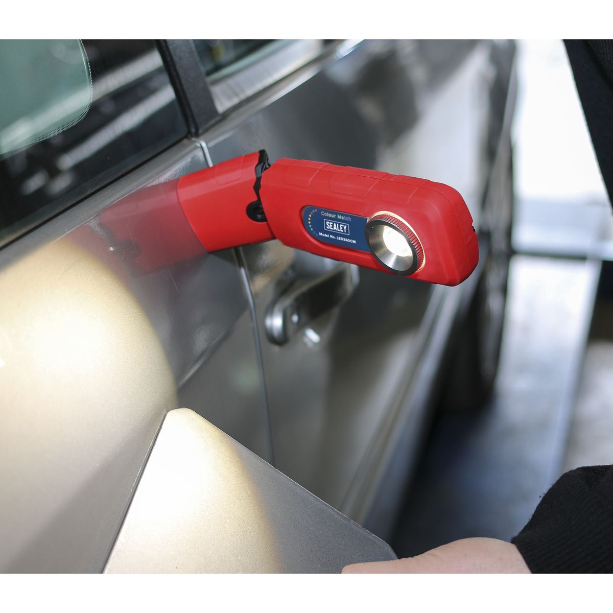 Sealey LED360CM 360° Rechargeable Inspection Light 5W COB LED Colour Match CRI 96 - 3-Colour Sealey