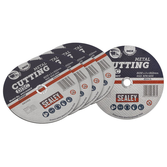 Sealey PTC/230CT50 Cutting Disc Pack  Ø230 x 2mm Ø22mm Bore Sealey