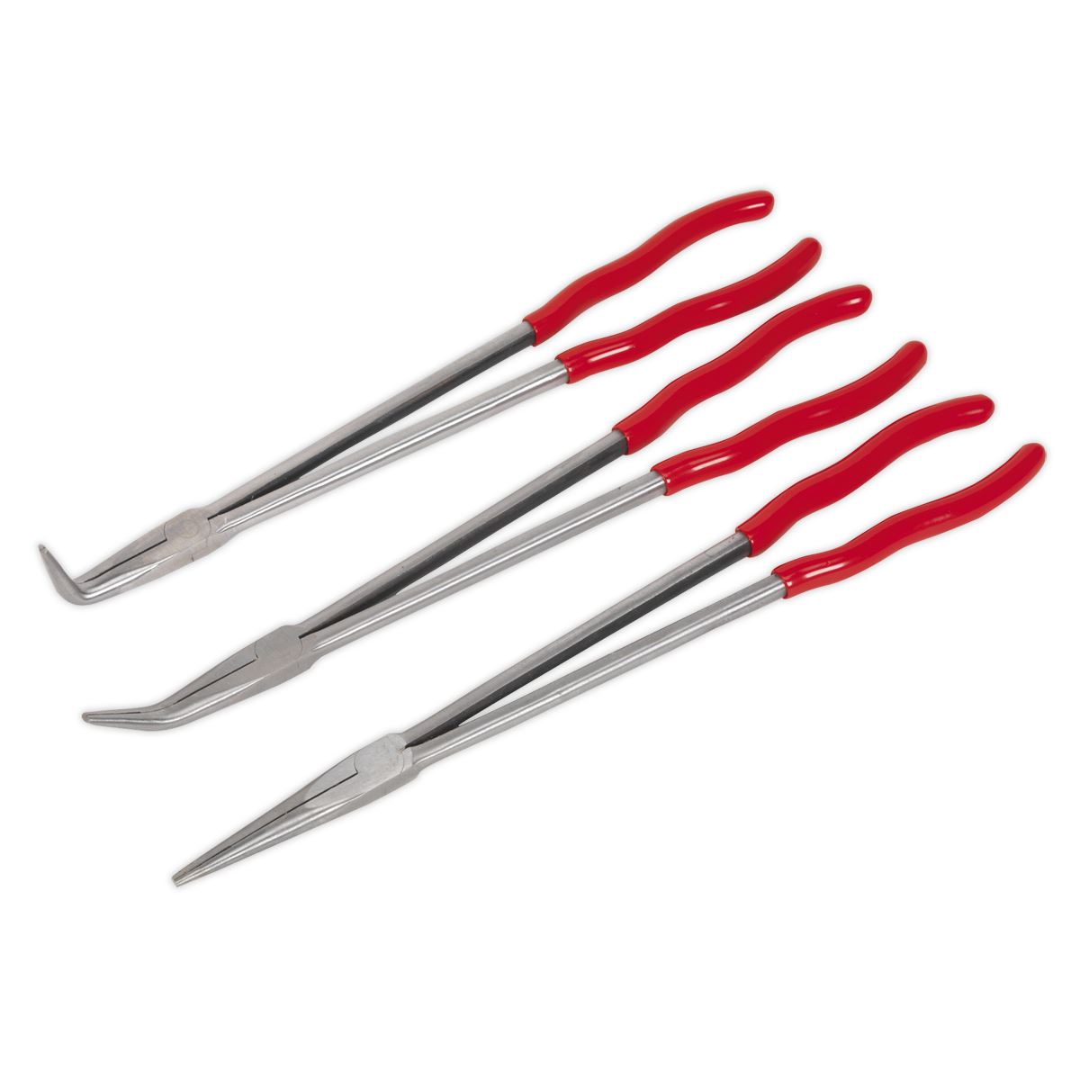 Sealey AK8576 Needle Nose Pliers Set 3pc Extra-Long 400mm Sealey