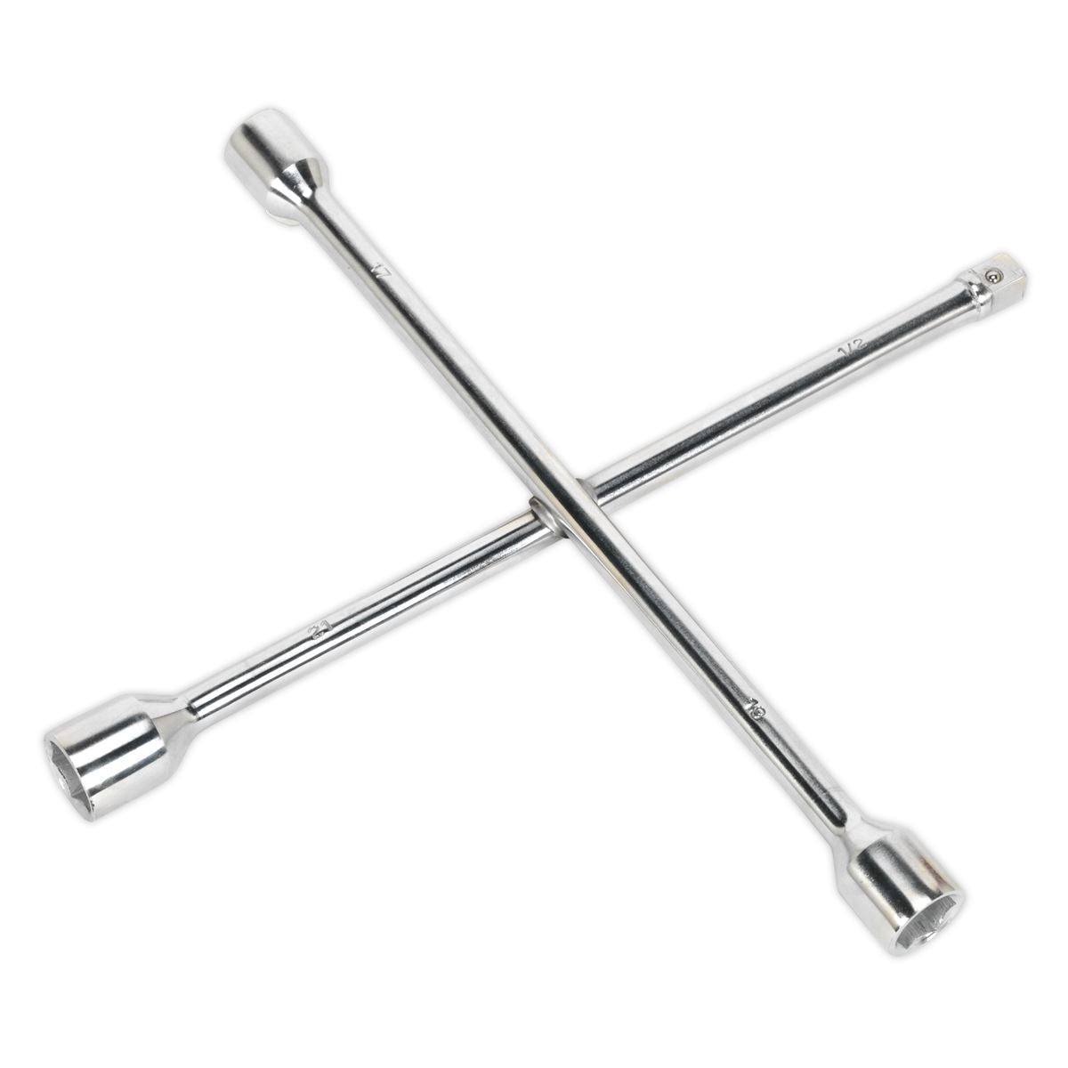 Sealey AK2093 Wheel Brace 4-Way 1/2"Sq Drive + 17 19 21mm Sealey