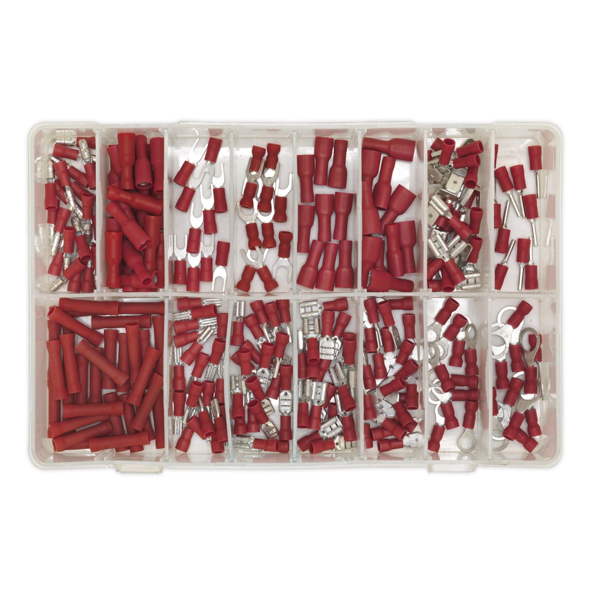 Sealey AB039RT Crimp Terminal Assortment 260pc Red Sealey