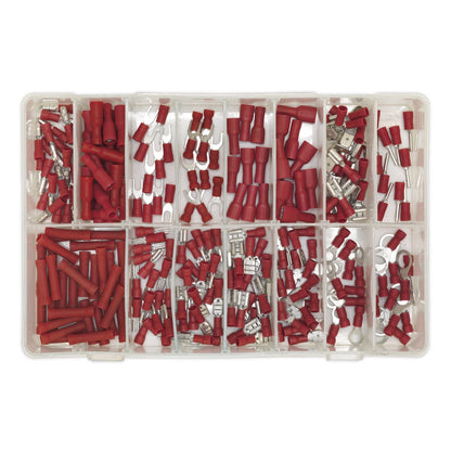 Sealey AB039RT Crimp Terminal Assortment 260pc Red Sealey
