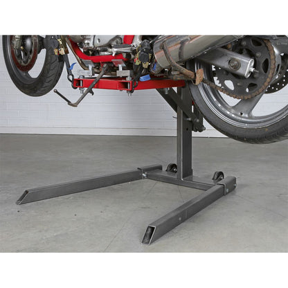 Sealey MCL500 Single Post Hydraulic Portable Motorcycle Lift 450kg Capacity Sealey