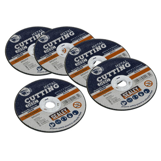 Sealey PTC/3C5 Cutting Disc Ø75 x 2mm Ø10mm Bore Pack of 5 Sealey