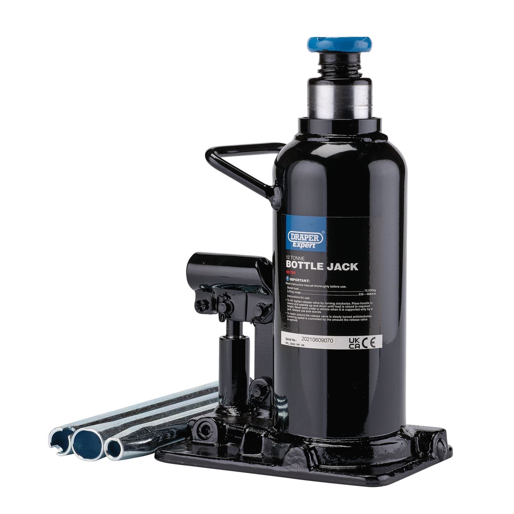 Draper 99769 Expert Hydraulic Bottle Jack 12 Tonne Draper
