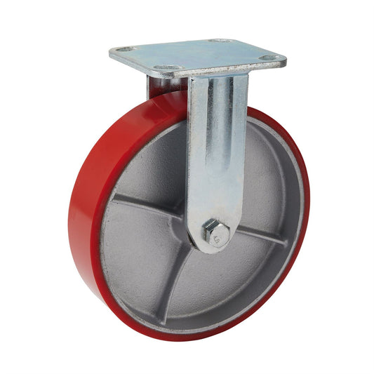 Draper 65534 Fixed Plate Fixing Heavy Duty Polyurethane Wheel 200mm Diameter S.W.L. 500kg Draper