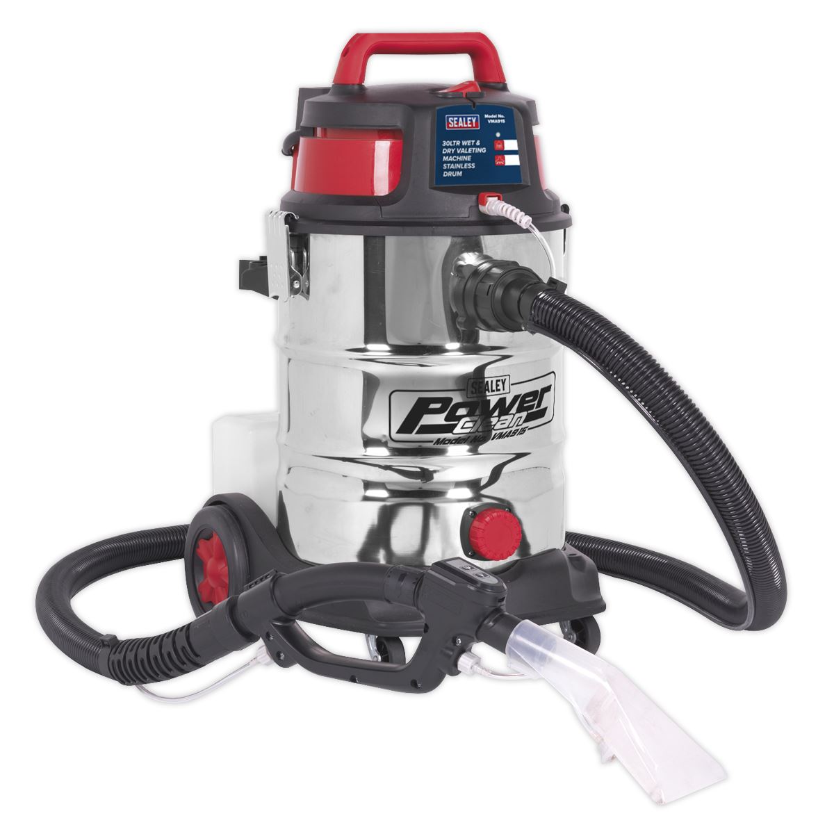 Sealey VMA915 Valet Machine Wet & Dry 30L Stainless Drum Sealey