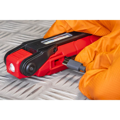 Sealey LED3605R Rechargeable 360° Inspection Light 10W & 2 x 4W SMD LED Red Sealey