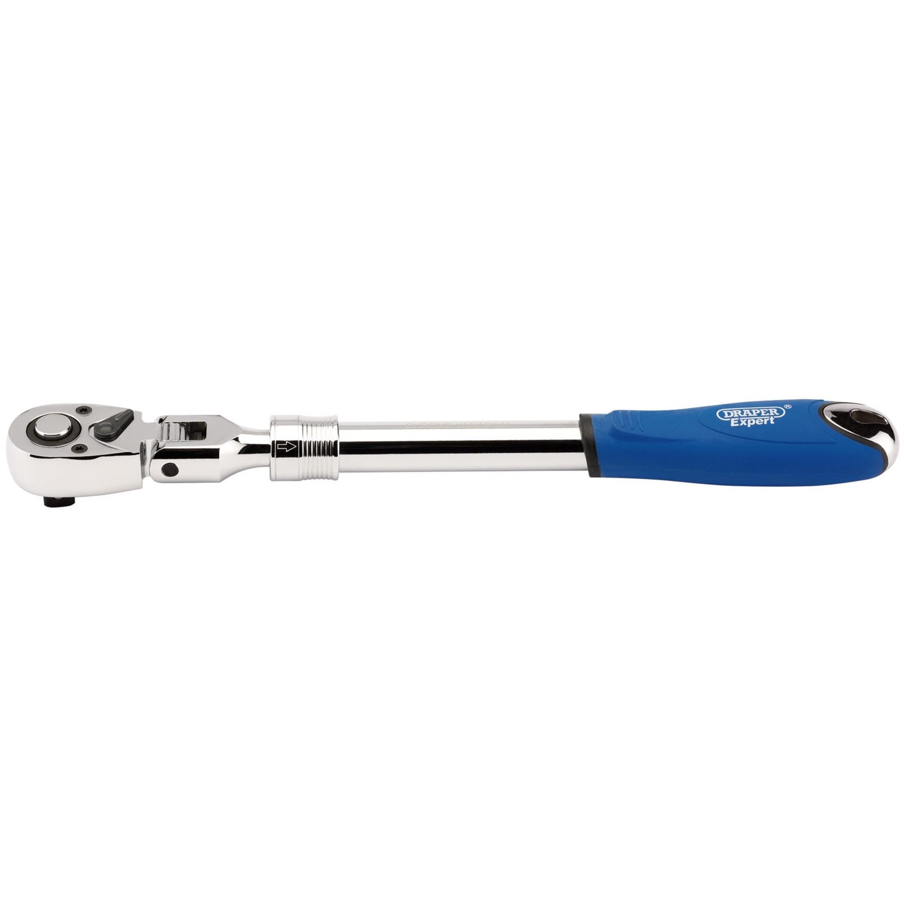 Draper 26817 Expert Flexible Head Extending Reversible Ratchet 1/2" Sq. Dr. 72 Tooth Draper
