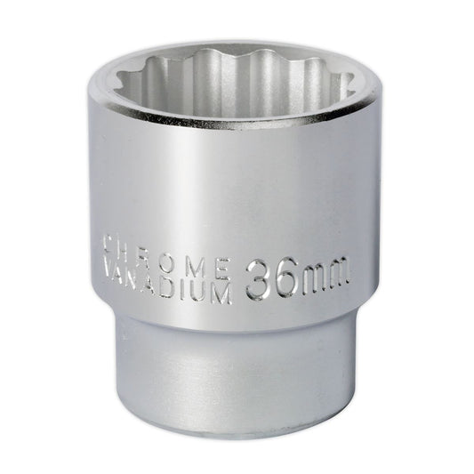 Sealey S34/36 WallDrive® Socket 36mm 3/4"Sq Drive Sealey