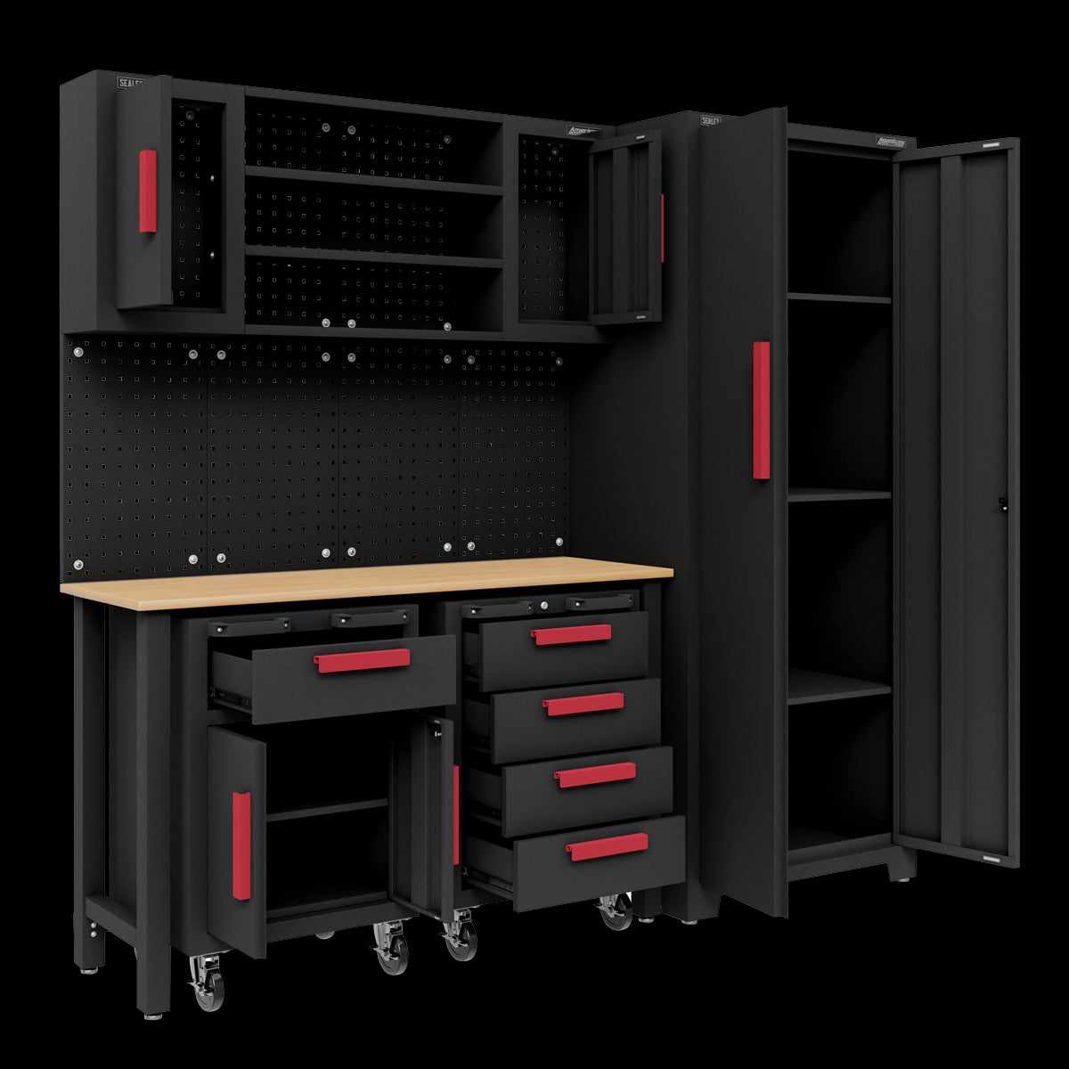 Sealey APMS12OP Complete Garage Storage System with Mobile Trolley x 2 Sealey