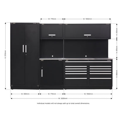 Sealey APMSCOMBO2SS Premier 3.3m Storage System - Stainless Worktop Sealey