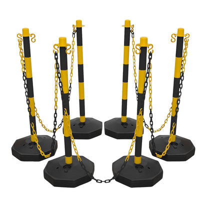 Sealey BYSBKIT Black/Yellow Post & Chain Kit 25m Sealey