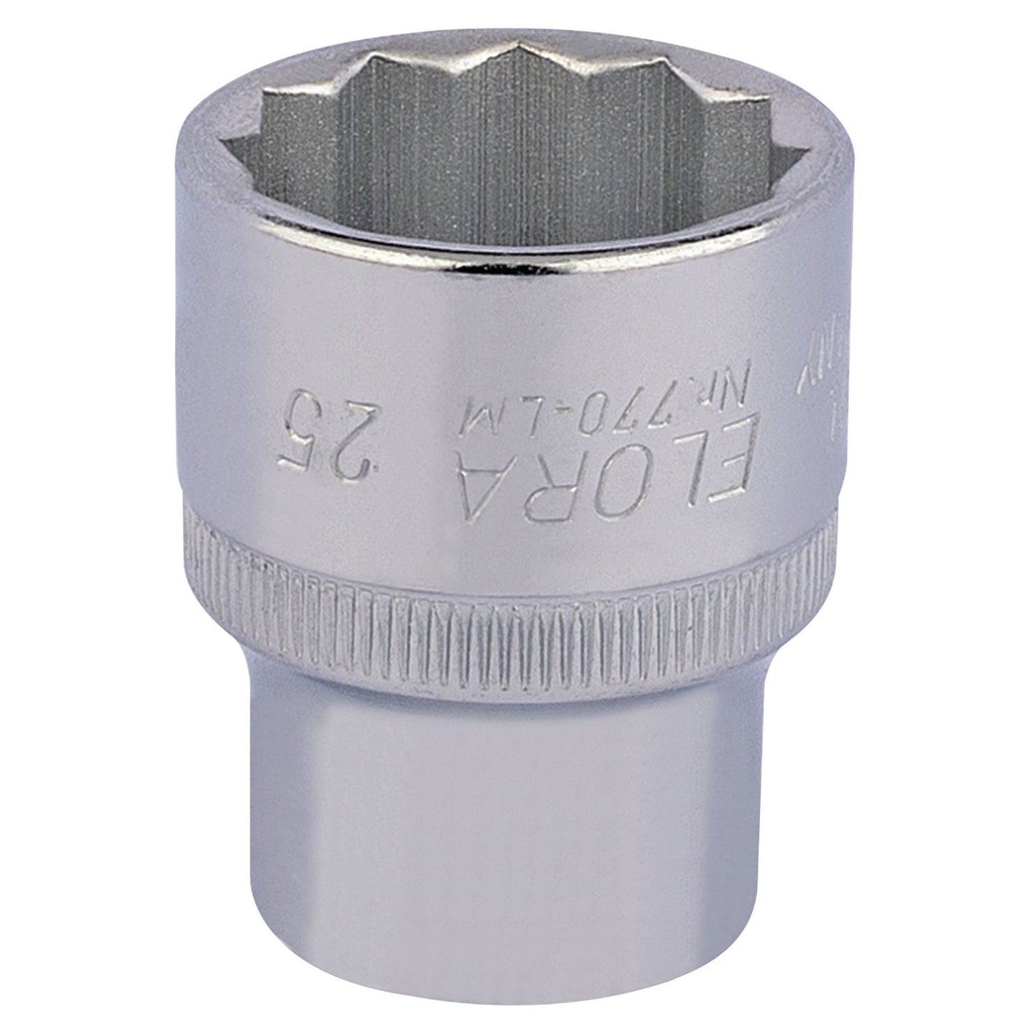 Elora 24707 Bi-Hexagon Socket 1/2" Sq. Dr. 25mm Elora