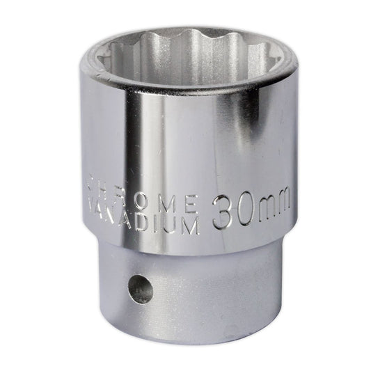 Sealey S34/30 WallDrive® Socket 30mm 3/4"Sq Drive Sealey